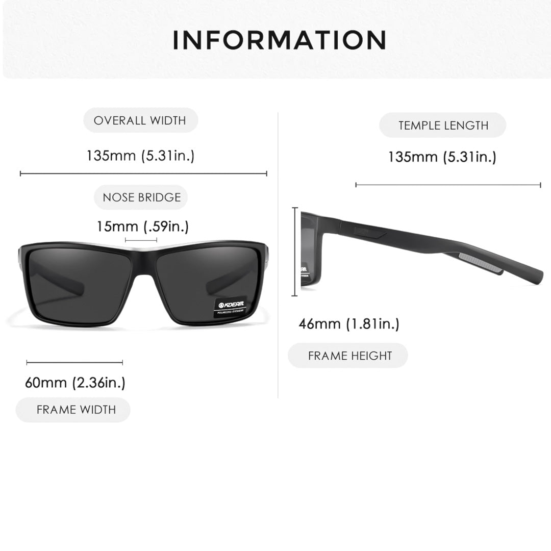 Sportsonnenbrille für Herren mit polarisierten Gläsern