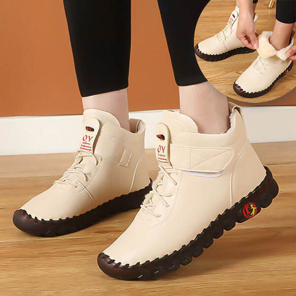 Hohe Damenschuhe Warm Gefüttert Winter Rutschfest