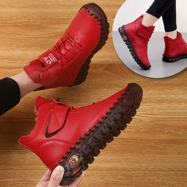 Hohe Damenschuhe Warm Gefüttert Winter Rutschfest