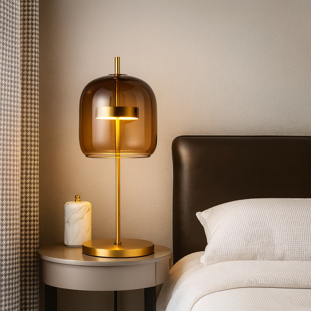Tischlampe Modern Buntglas Wohnzimmer Deko