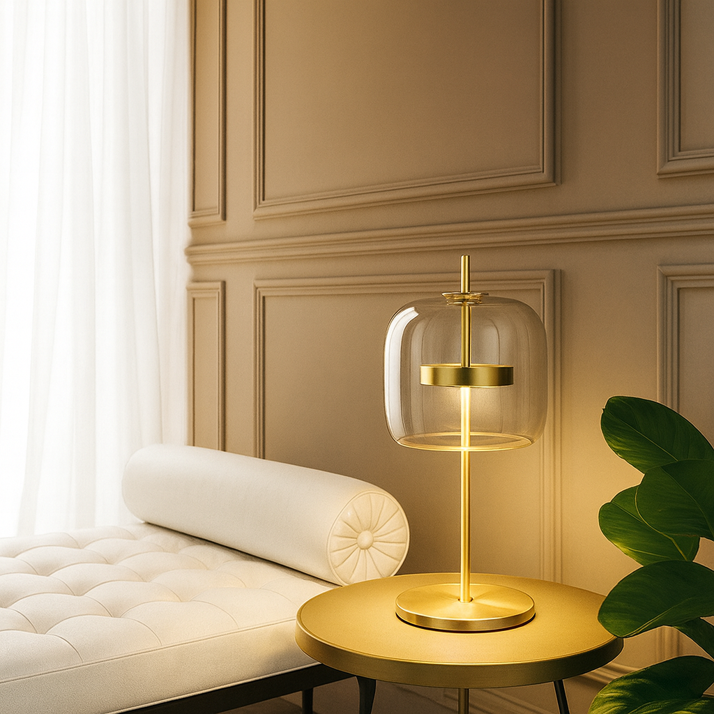 Tischlampe Modern Buntglas Wohnzimmer Deko