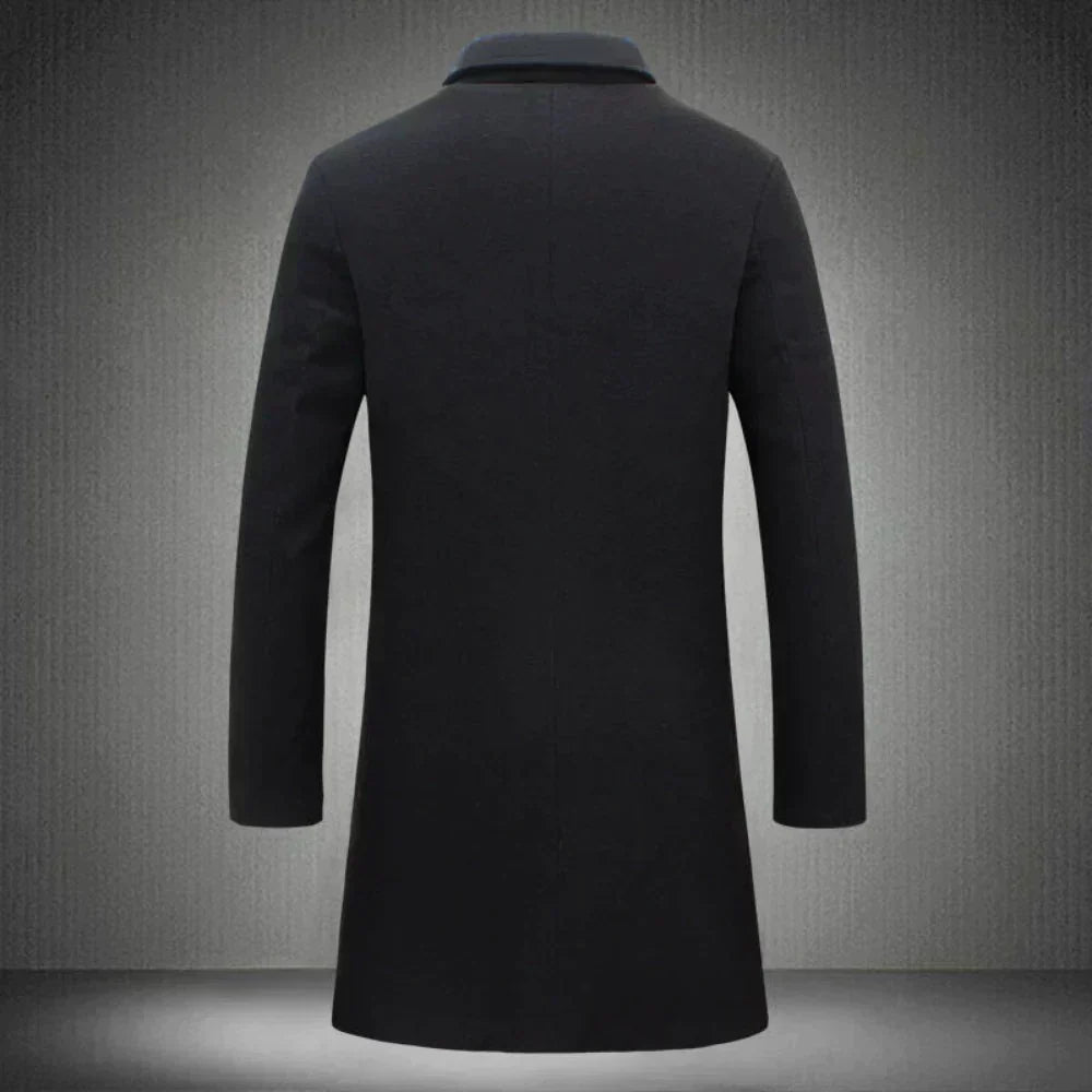 Herren Wollmantel Einreihig Regular Fit Business Winter