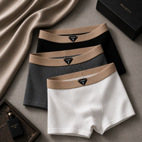 Boxershorts Herren Regular Fit Freizeit Waffelstrick