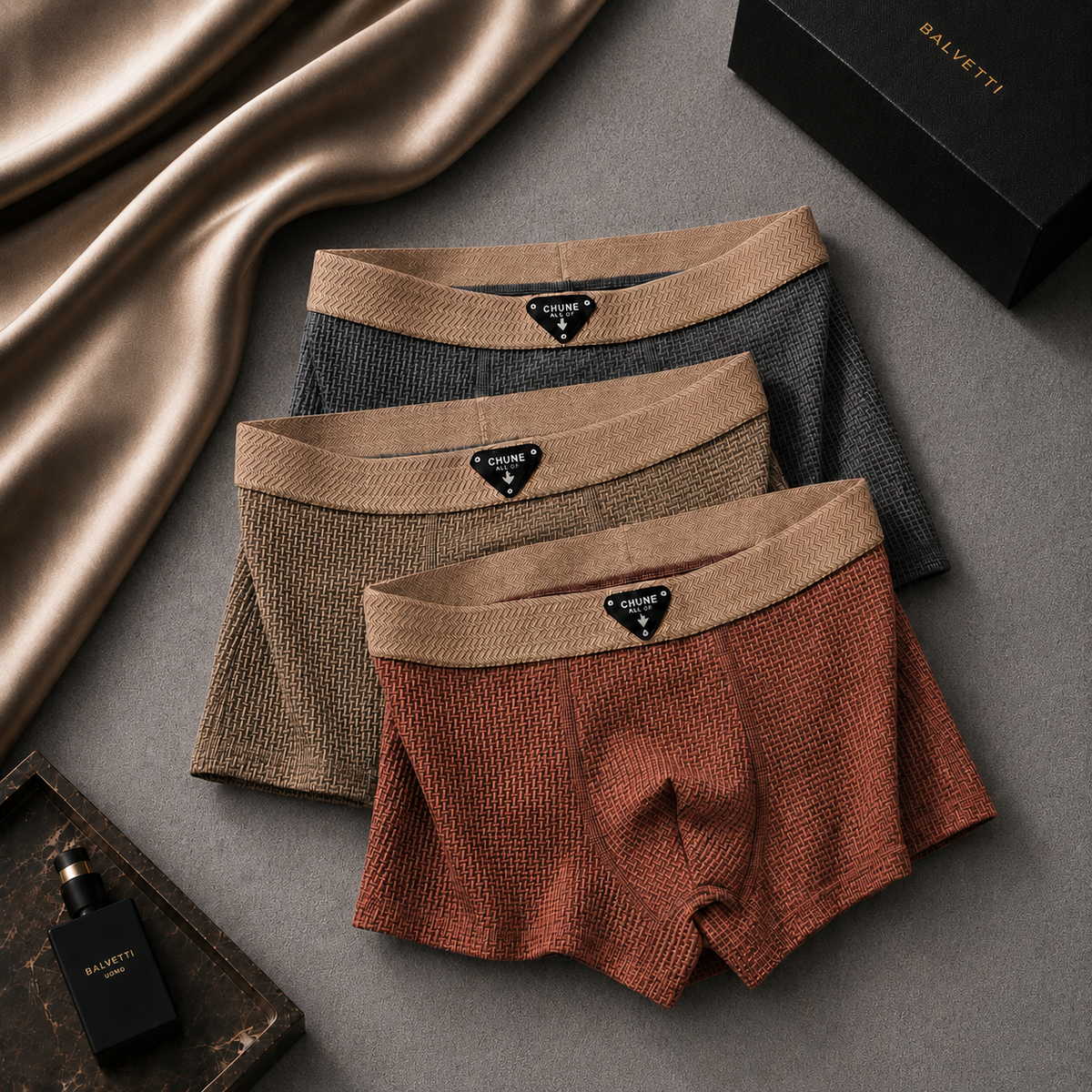 Boxershorts Herren Regular Fit Freizeit Waffelstrick