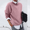 Damen Pullover Wolloptik Regular Fit Freizeit Basic