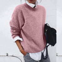 Damen Pullover Wolloptik Regular Fit Freizeit Basic
