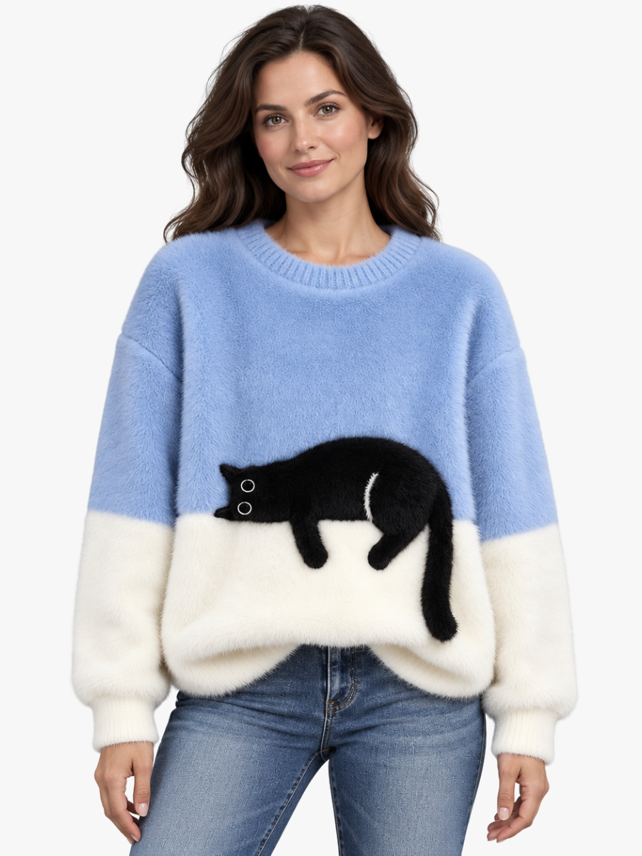 Tina I Damenpullover Relaxed Fit Freizeit mit verspieltem Muster