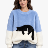 Tina I Damenpullover Relaxed Fit Freizeit mit verspieltem Muster