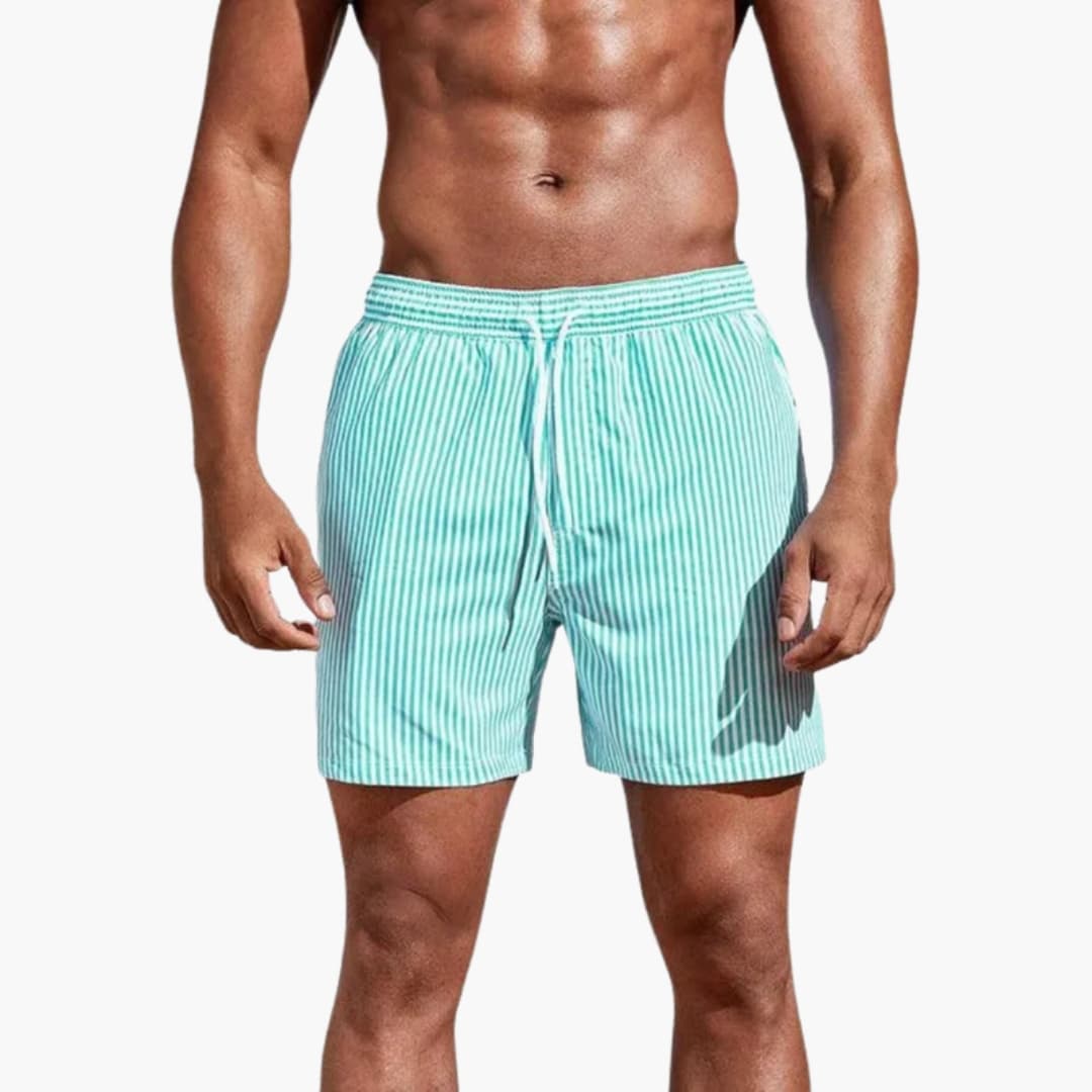Badehosen für Herren | Elastische Badeshorts mit Kordelzug | Bequeme Shorts für Strand und Sport 4