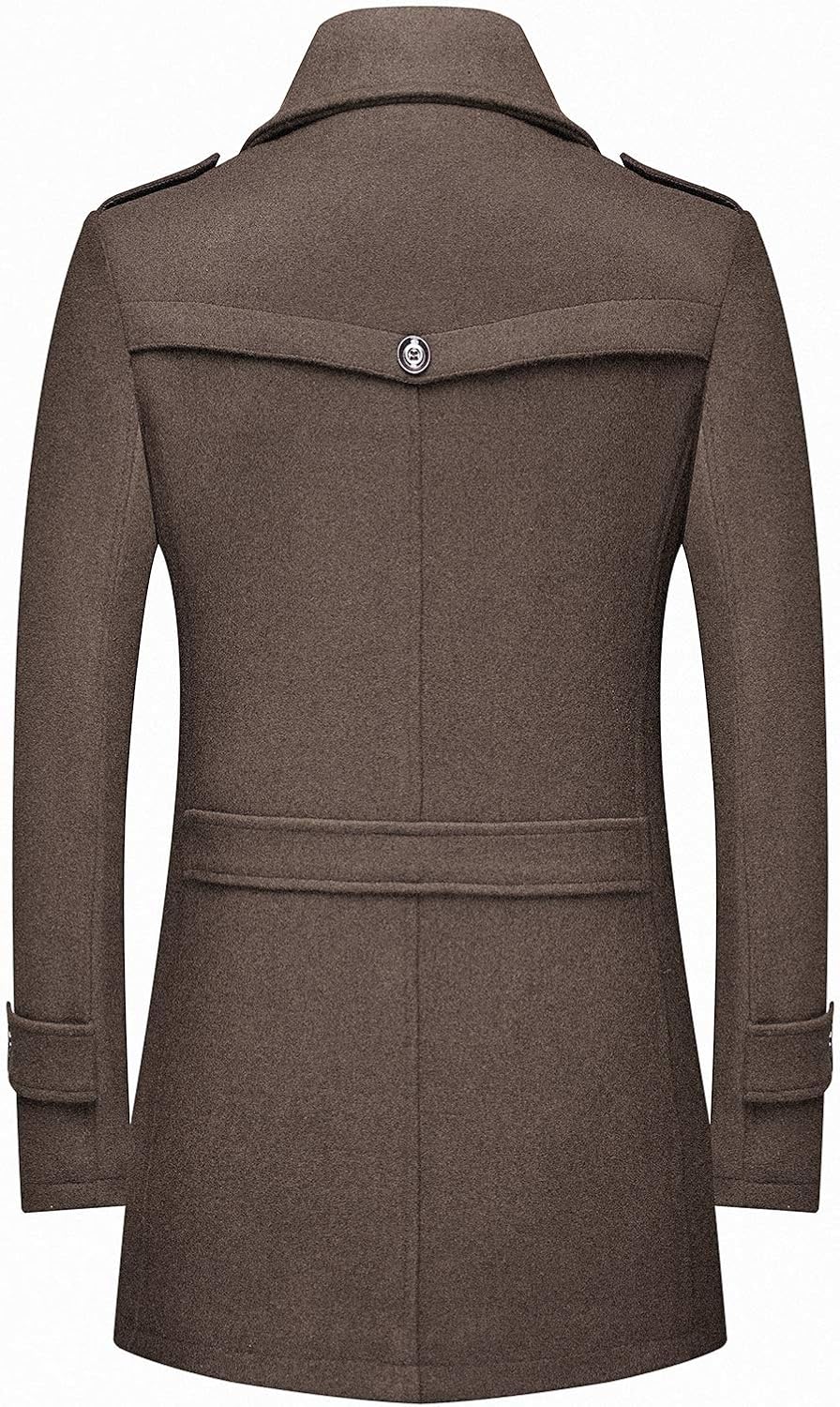 Doppelkragenmantel Herren Regular Fit Winter Freizeit