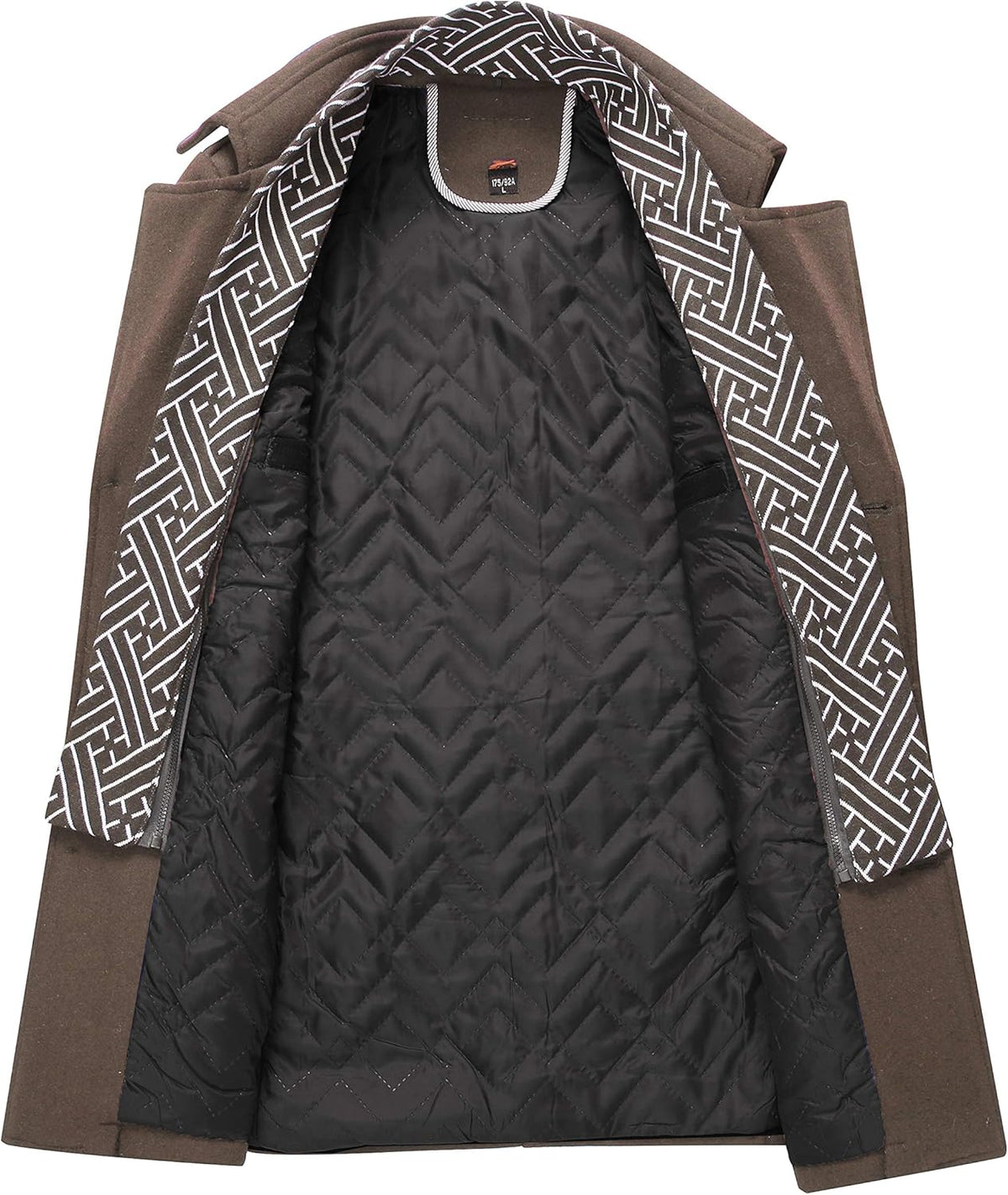 Doppelkragenmantel Herren Regular Fit Winter Freizeit