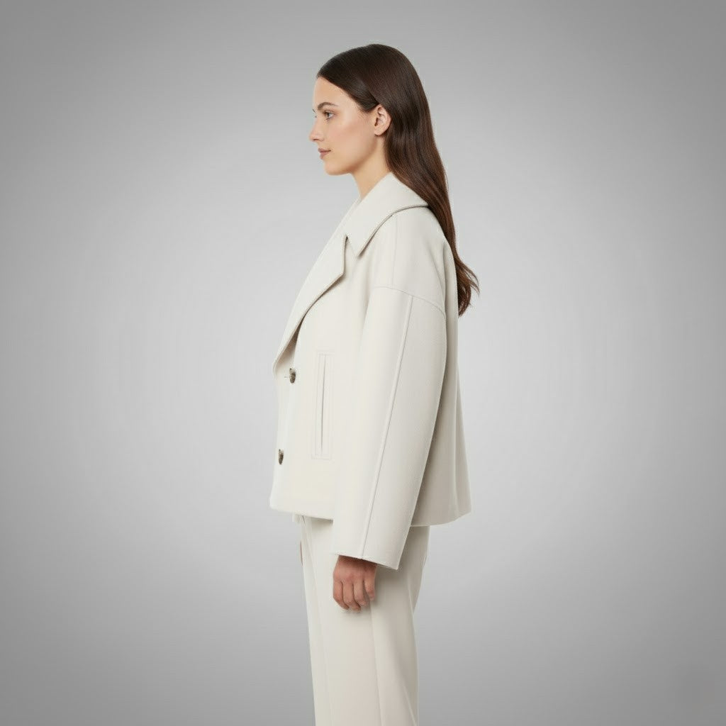 Damen Kurzmantel Regular Fit Casual Elegant