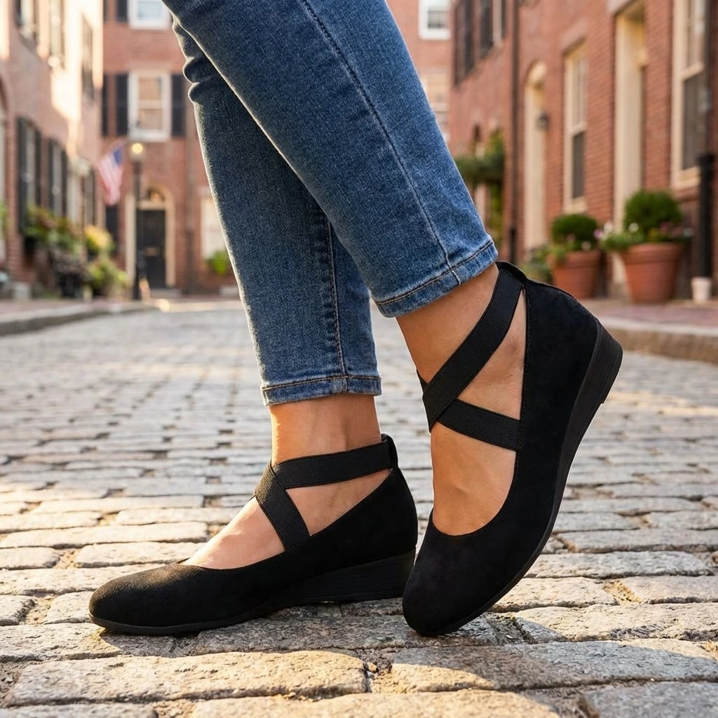 Damen Keilsandalen mit verstellbarem Riemen Casual Komfort
