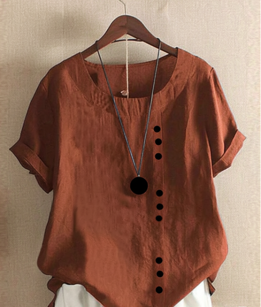Damen Oversize Bluse Casual mit asymmetrischem Saum und lockerem Schnitt