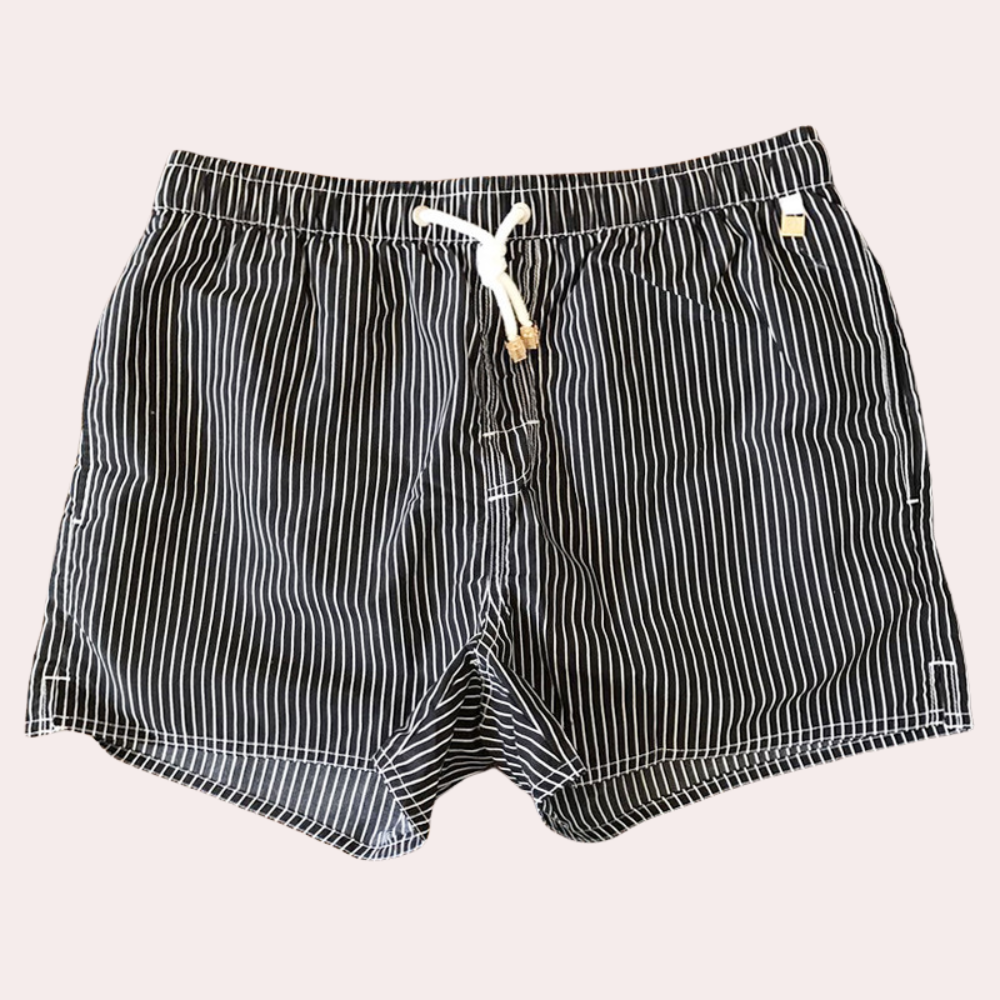Leichte Herren Badeshorts mit Streifen für Strand und Freizeit