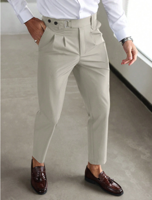 Herren Businesshose Slim Fit Casual mit Seitentaschen