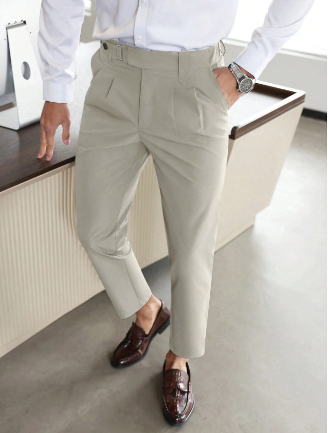 Herren Businesshose Slim Fit Casual mit Seitentaschen