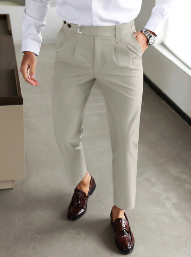 Herren Businesshose Slim Fit Casual mit Seitentaschen