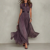 Maxikleid Damen Elegant mit Spitzenbesatz Festlich
