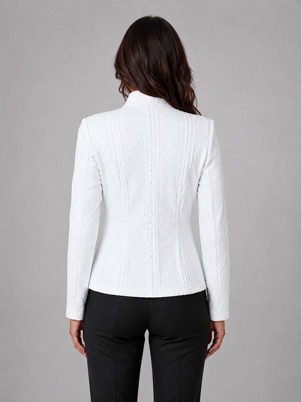 Damen Slim Fit Blazer Business Elegant Texturiert
