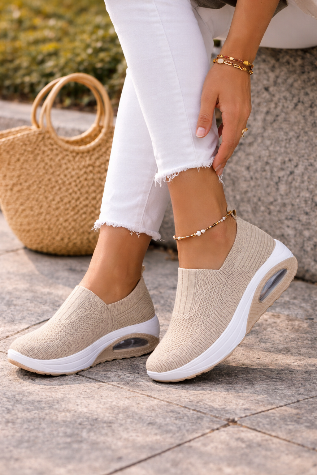 Damen Slipper Sneaker Slip-On Freizeit Komfort