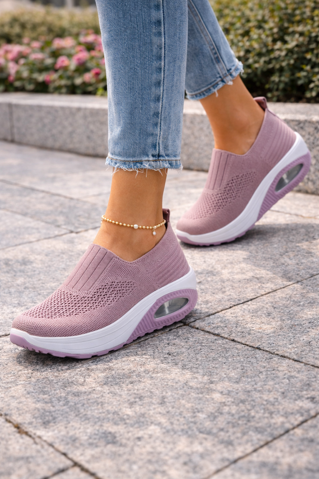 Damen Slipper Sneaker Slip-On Freizeit Komfort