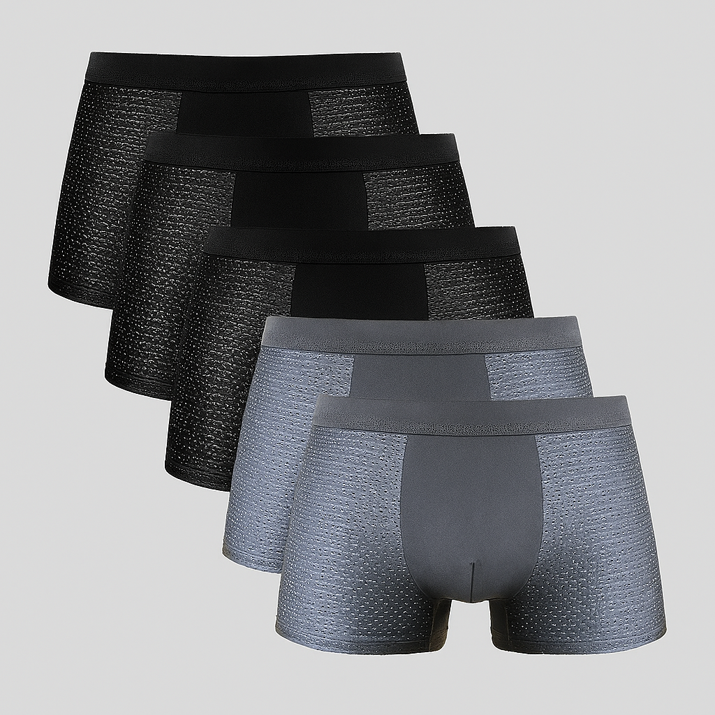 Mesh-Boxershorts Herren Regular Fit Freizeit 5er-Pack