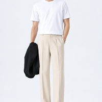 Herren Hose Gerade Schnitt Smart Casual Relaxed Fit