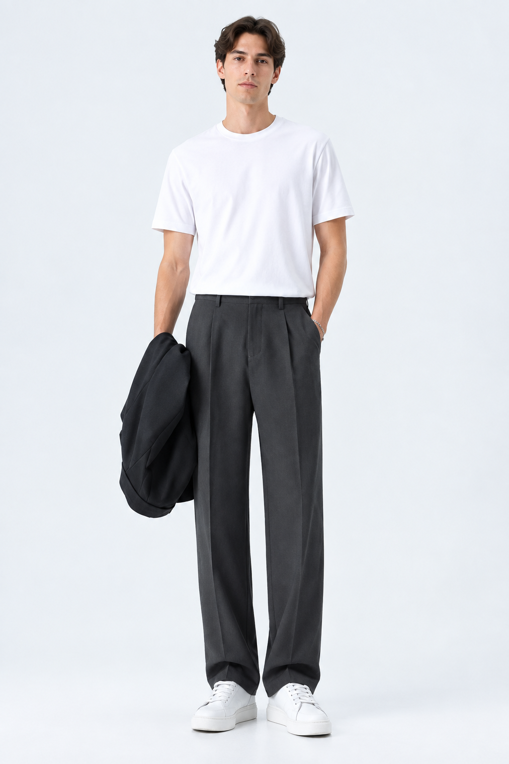 Herren Hose Gerade Schnitt Smart Casual Relaxed Fit