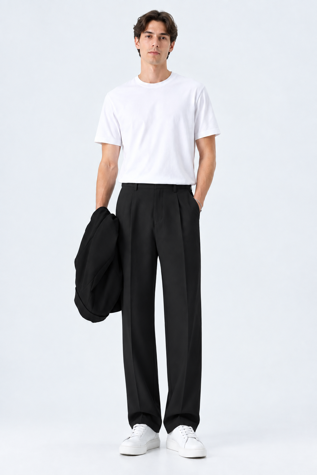Herren Hose Gerade Schnitt Smart Casual Relaxed Fit