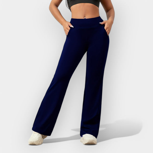 Damen Stretchhose High Waist Gerade Freizeit Komfort