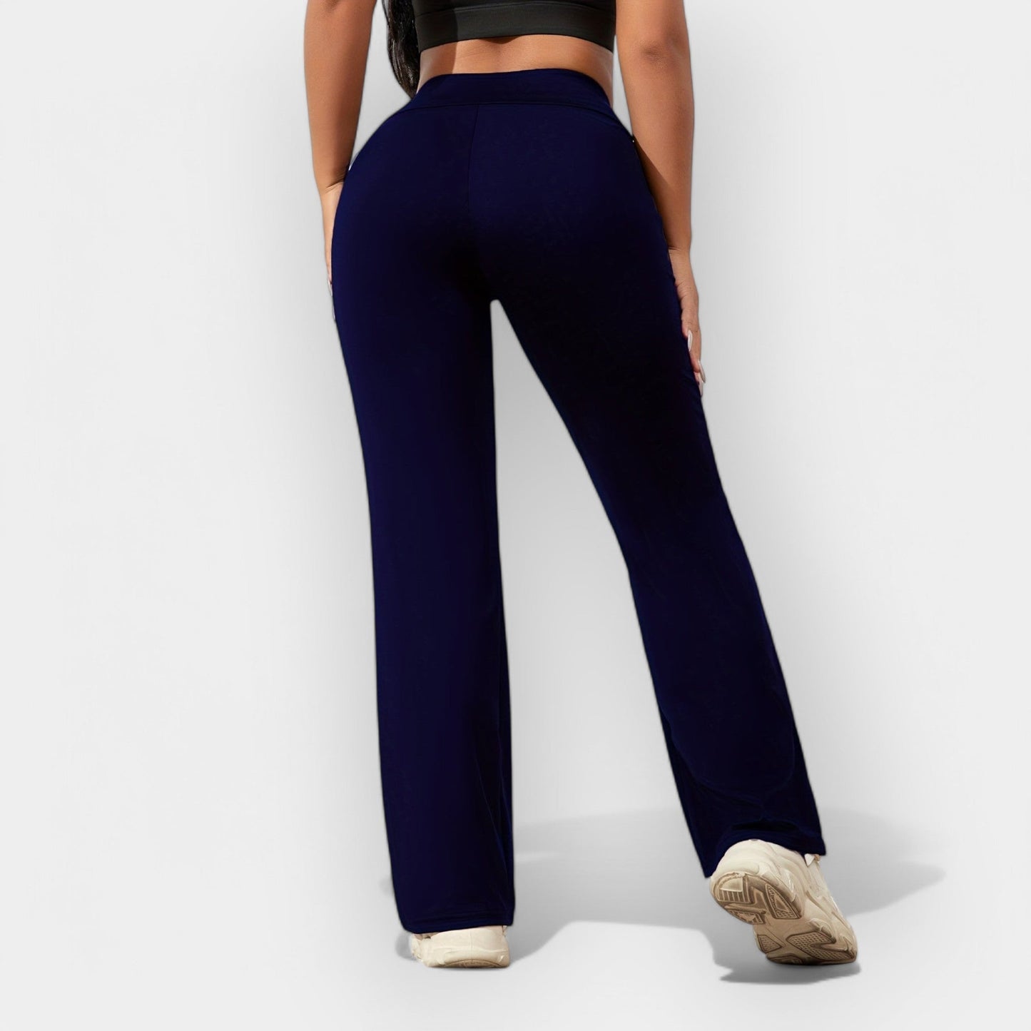 Damen Stretchhose High Waist Gerade Freizeit Komfort