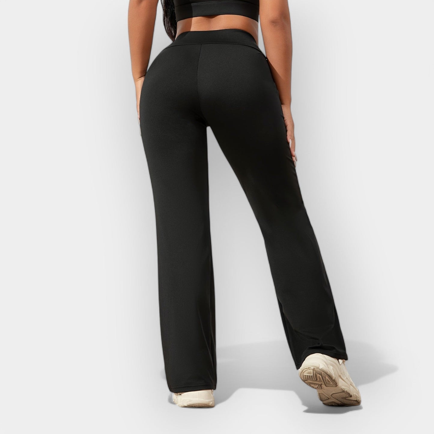 Damen Stretchhose High Waist Gerade Freizeit Komfort