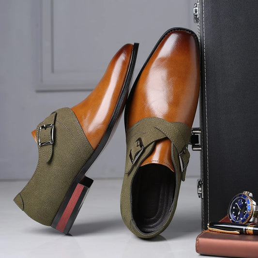 Damen Loafer aus veganem Leder mit Doppelschnallen im eleganten Design 0