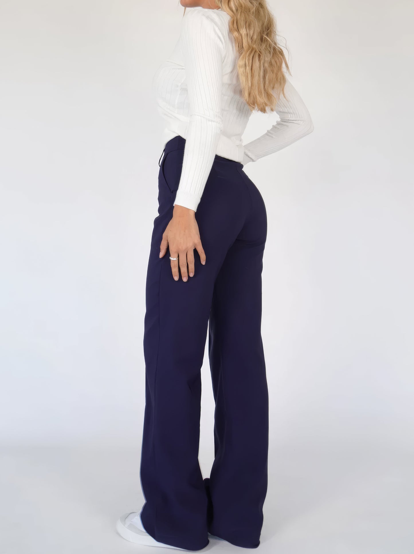 Damenhose Gerade Passform Hohe Taille Freizeit Modern