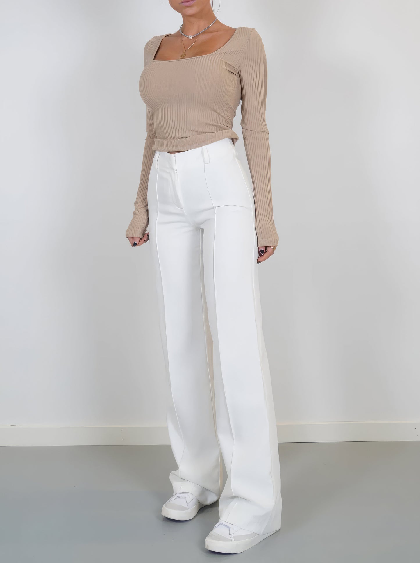Damenhose Gerade Passform Hohe Taille Freizeit Modern