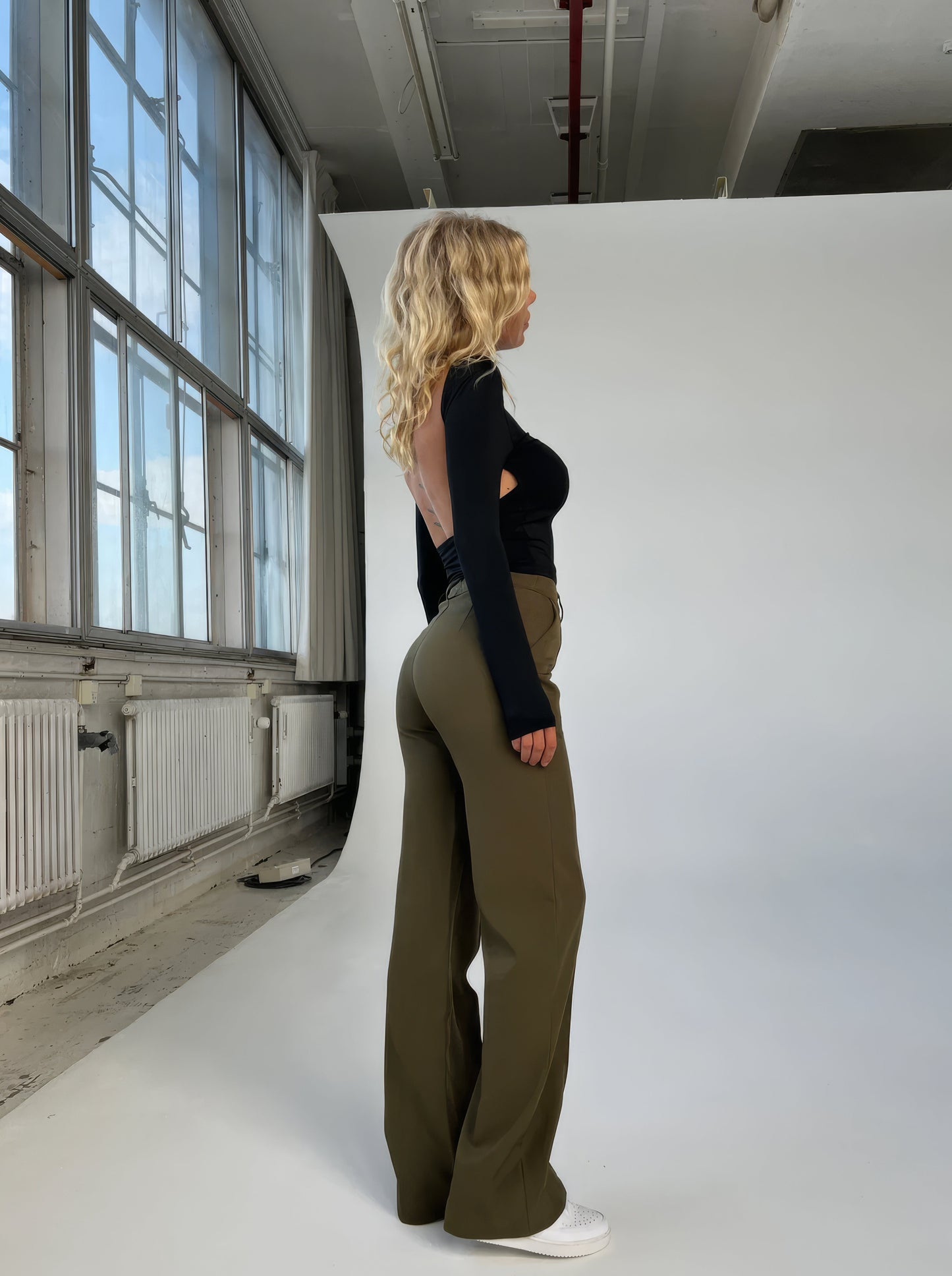 Damenhose Gerade Passform Hohe Taille Freizeit Modern