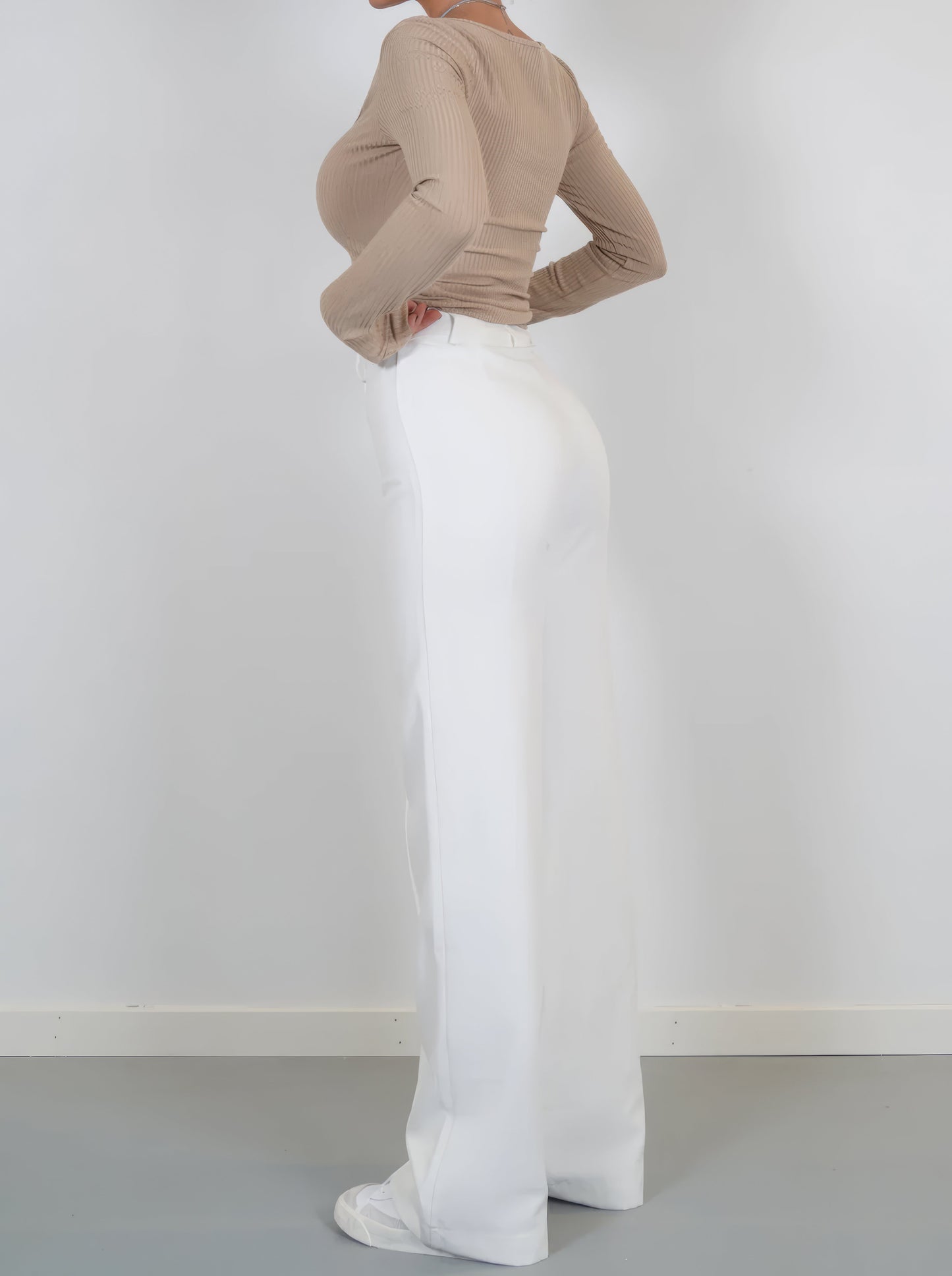 Damenhose Gerade Passform Hohe Taille Freizeit Modern