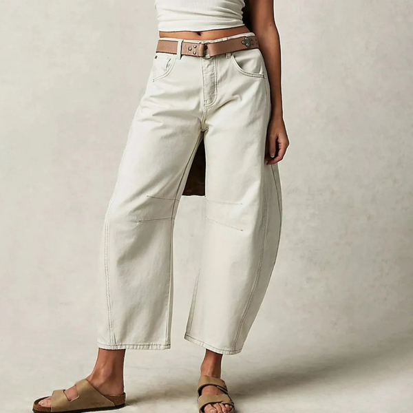 Damenhose Weite Form Casual Alltag Komfort