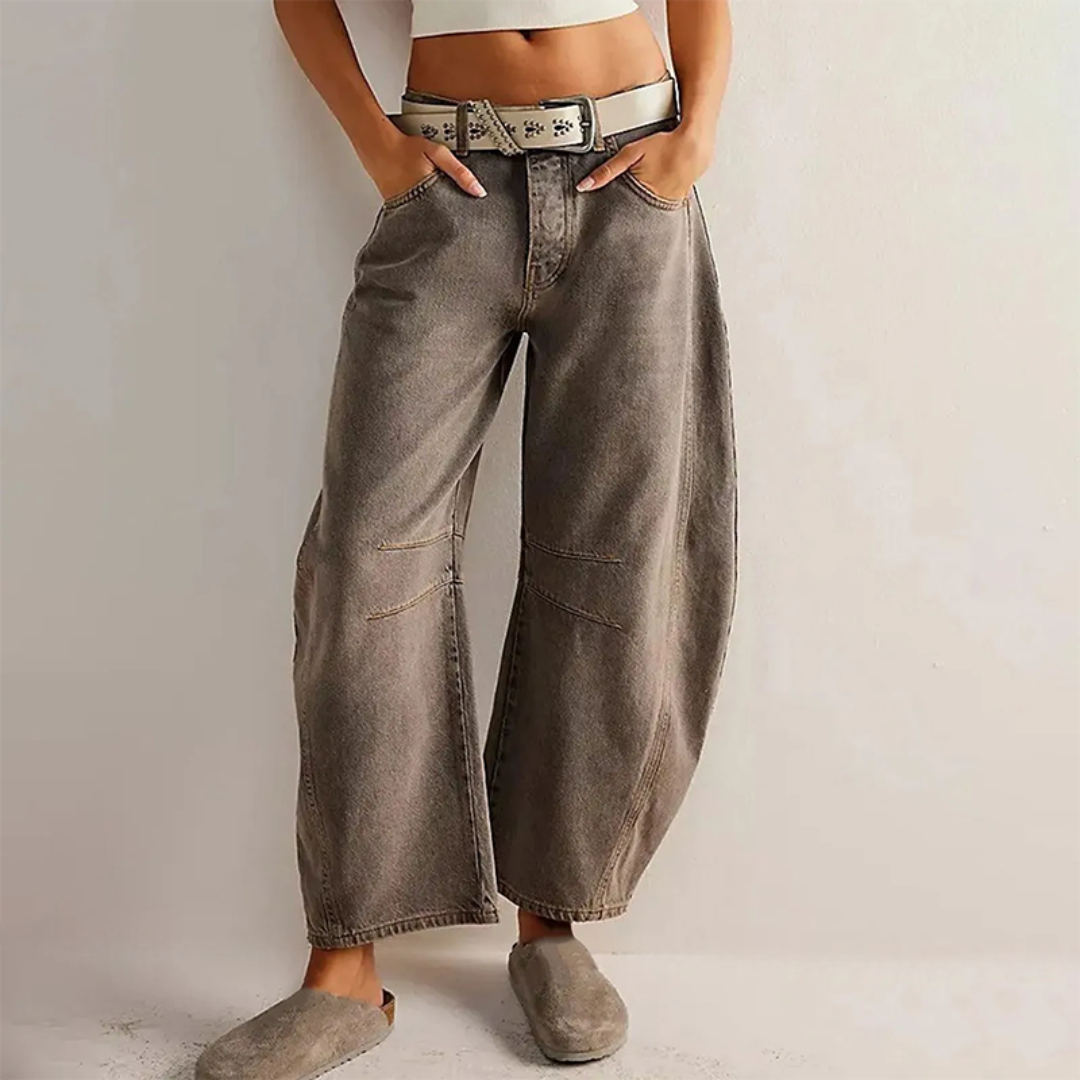 Damenhose Weite Form Casual Alltag Komfort