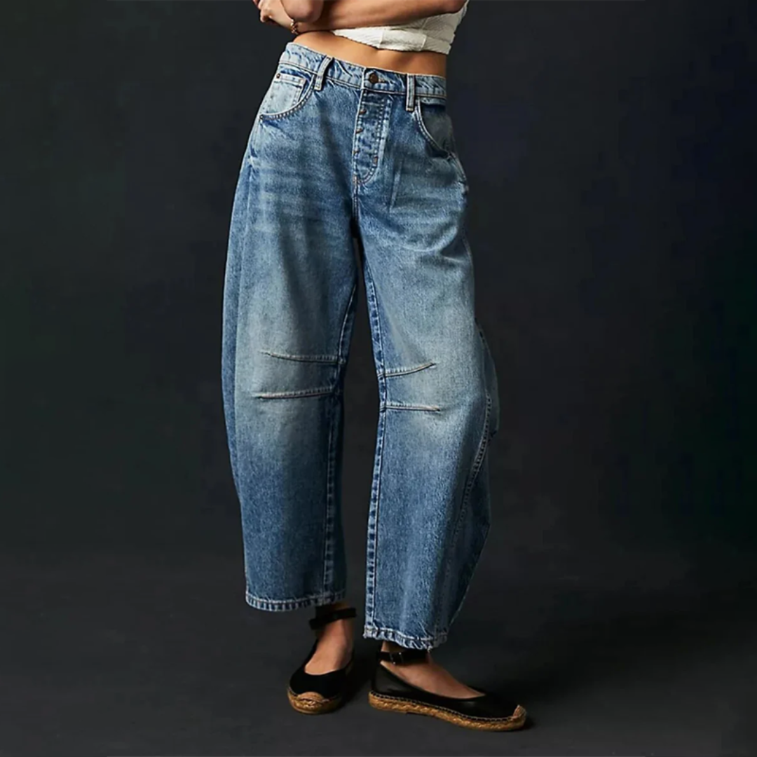 Damenhose Weite Form Casual Alltag Komfort