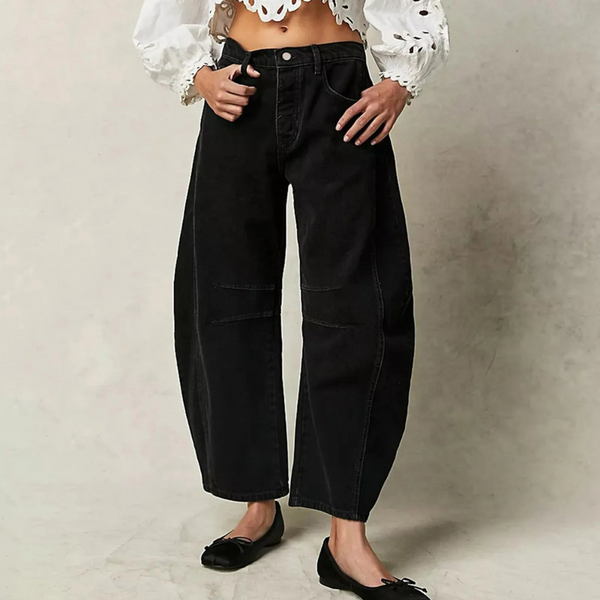 Damenhose Weite Form Casual Alltag Komfort