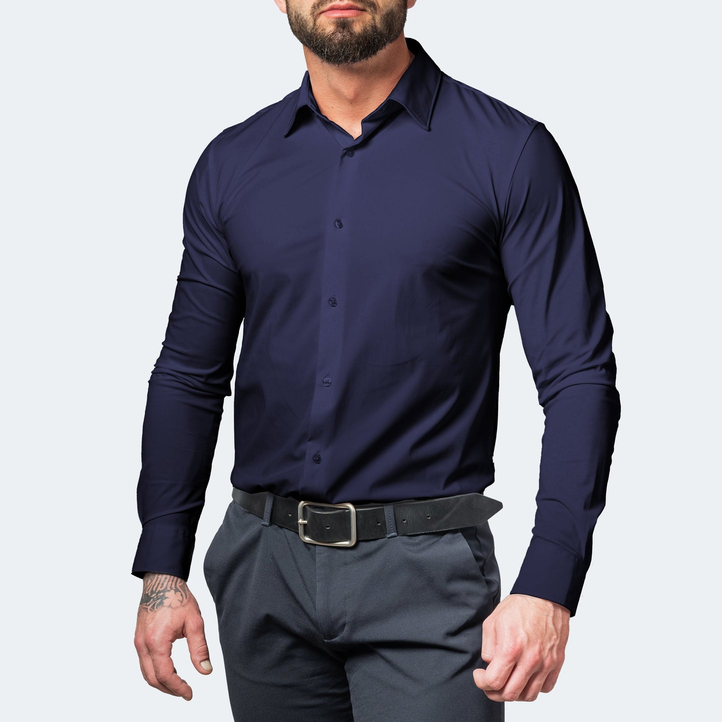 Herren Businesshemd Slim Fit Elegant Formell