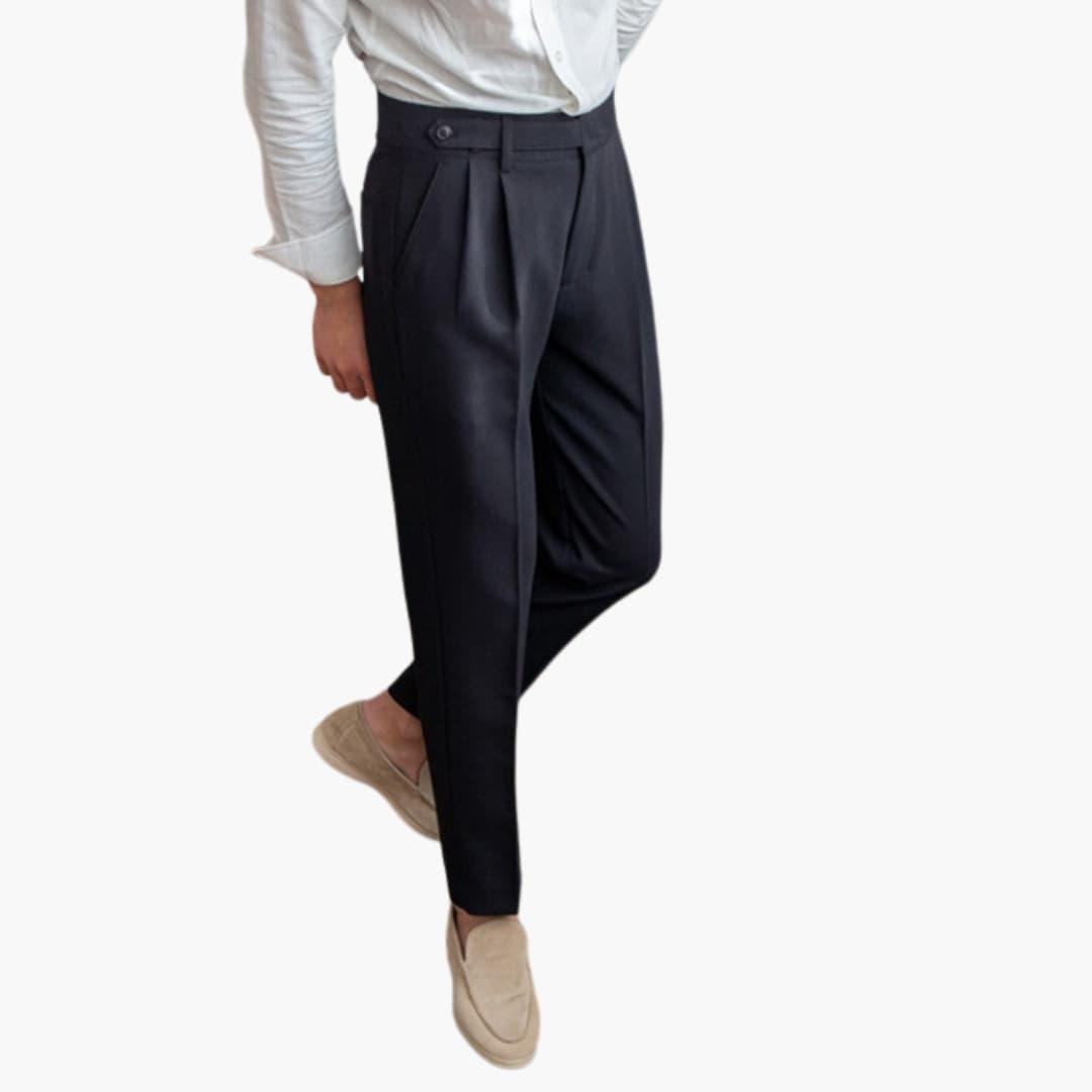 Elegante Herren-Faltenhose | Klassischer Schnitt mit Stilvollen Falten | Vielseitige Hose für Komfort und Eleganz 0