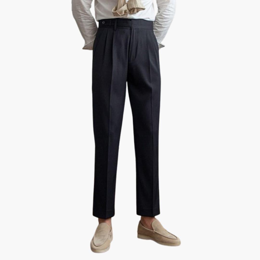 Elegante Herren-Faltenhose | Klassischer Schnitt mit Stilvollen Falten | Vielseitige Hose für Komfort und Eleganz 1