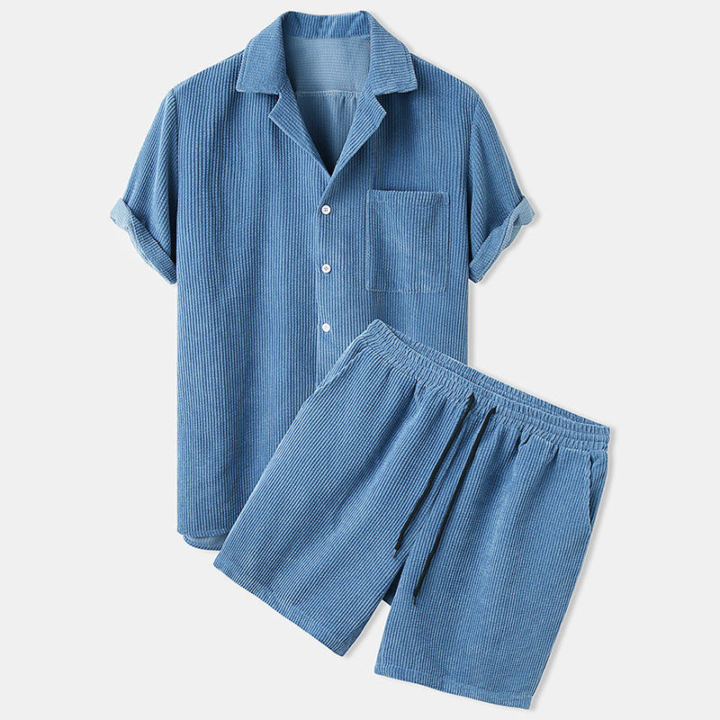 Elegantes Herren Set | Polo-Oberteil und Shorts mit Klassischem Bund | Bequeme Freizeitmode für Stil und Komfort 0