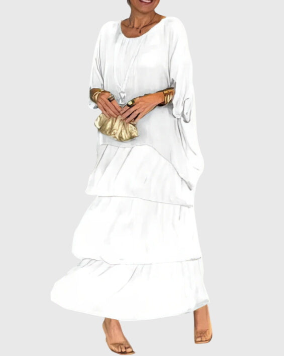 Maxikleid Damen Fließend Elegant Sommer Festlich