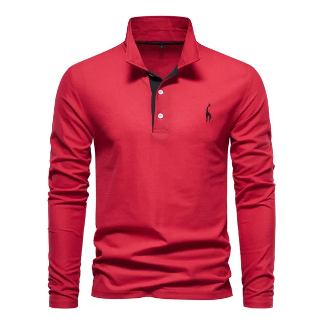 Elegantes Poloshirt Herren | Baumwolle mit Struktur & Langen Ärmeln | Zeitloser Stil für Büro & Freizeit 5
