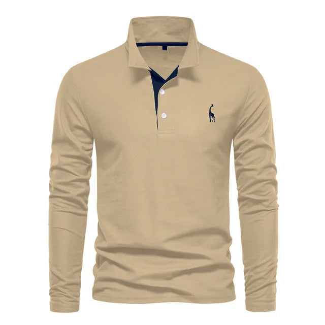 Elegantes Poloshirt Herren | Baumwolle mit Struktur & Langen Ärmeln | Zeitloser Stil für Büro & Freizeit 6