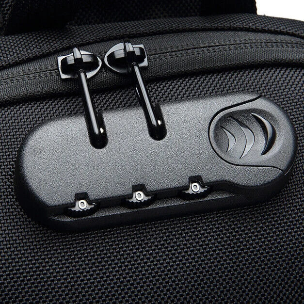 Sichere Umhängetasche Unisex mit USB-Ladeanschluss